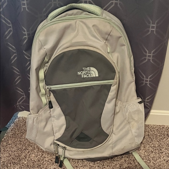 The North Face Light Gray and Dark Gray Backpack - Picture 1 of 9
